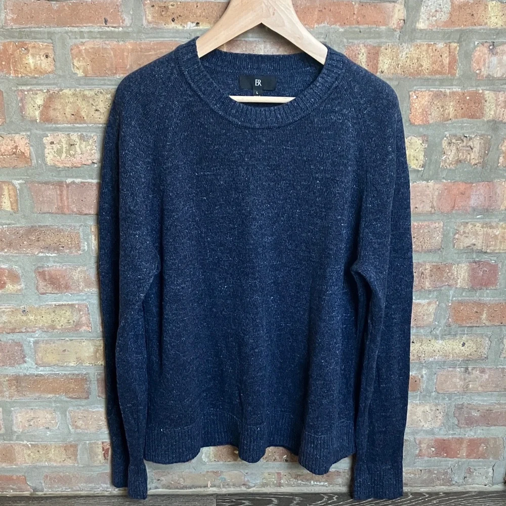 Banana Republic Giorgio Cotton-Linen Crew Neck Sweater